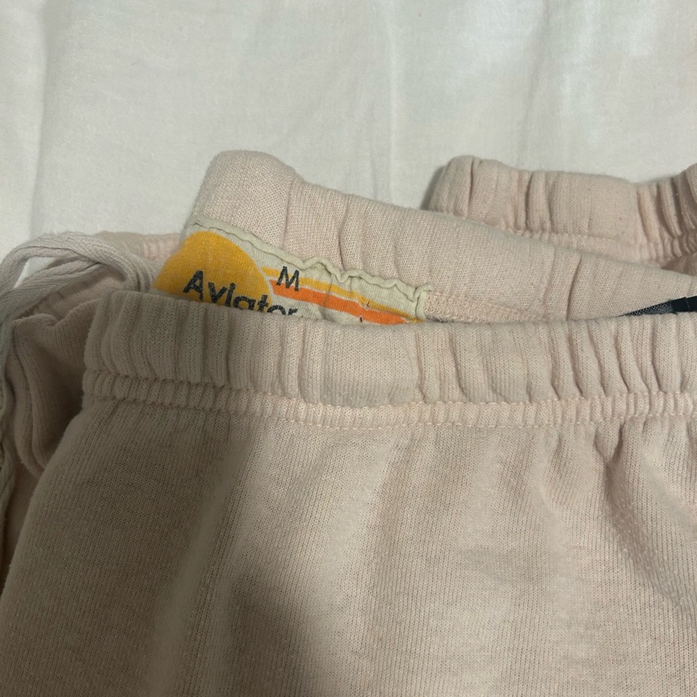 Aviator nation beige lighting bolt sweatpants